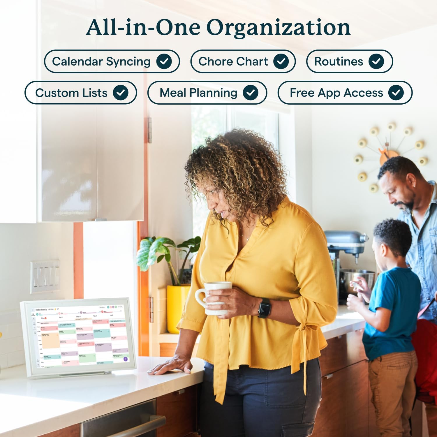 Calendar: 15-inch Wall Planner Digital Calendar & Chore Chart