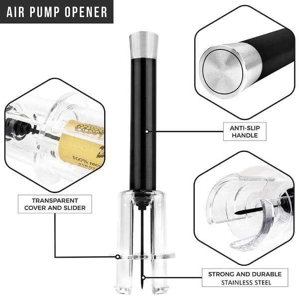 🔥Air Pump Cork Remover Wine Bottle Opener Set