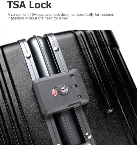 20.8"X15"X8.7 Airline Approved Built-In TSA lock Carry on Suitcase, with Cup Holder, USB Port, Phone Holder