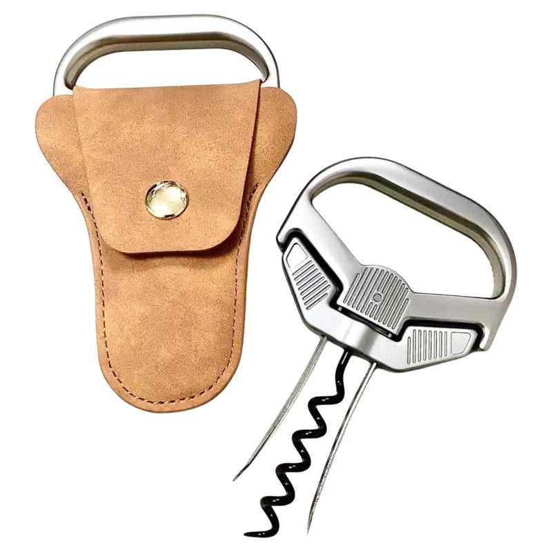 Ah So Wine Opener for Vintage Bottles, Old Wine Corkscrew with Portable Leather