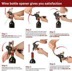 Holleringlan Rabbit Wine Bottle Opener Corkscrew Set - Foil Cutter Opener Spiral